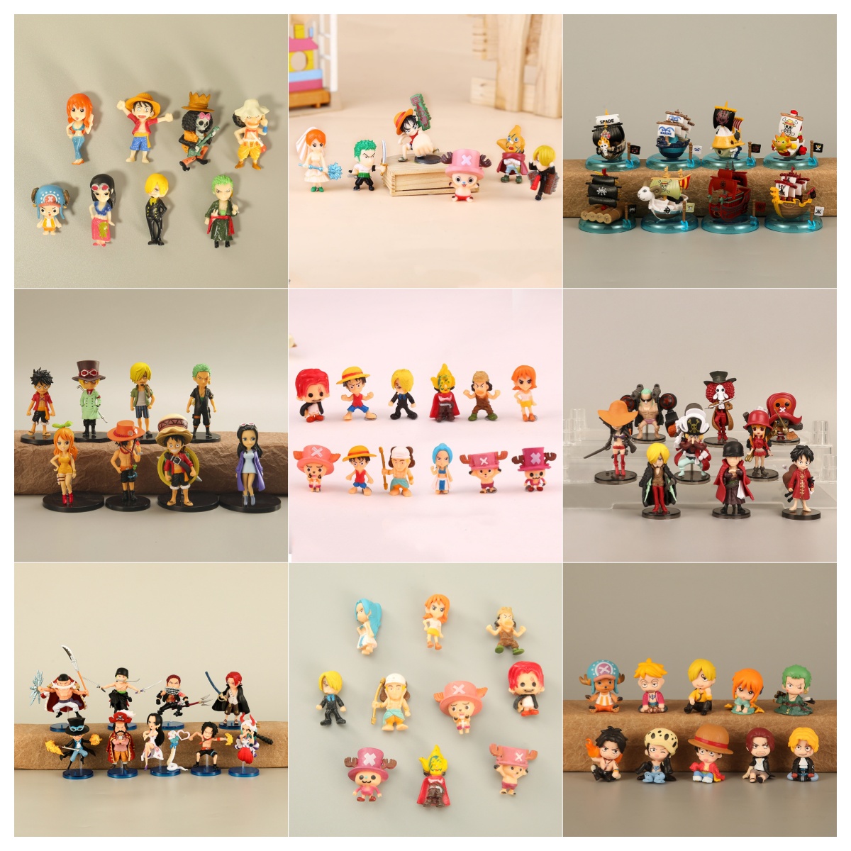 Model Kit Thousand Sunny - 6-12Pcs/Set One Piece Monkey D. Luffy