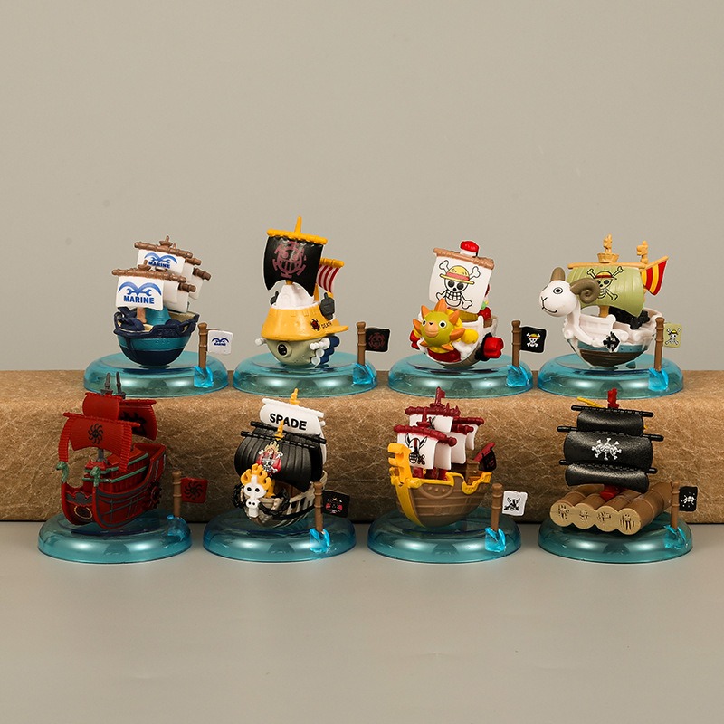 Model Kit Thousand Sunny - 8cm 8pcs/set Anime One Piece Figure