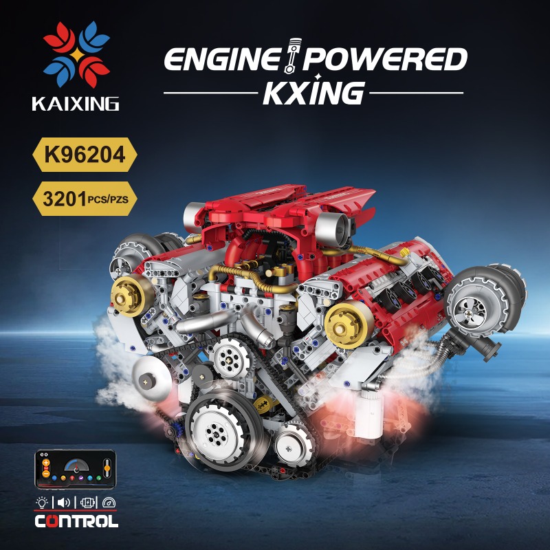 Motorized V8 Engine 3201Pcs Bu - Model Kit V8 Engine review and price
