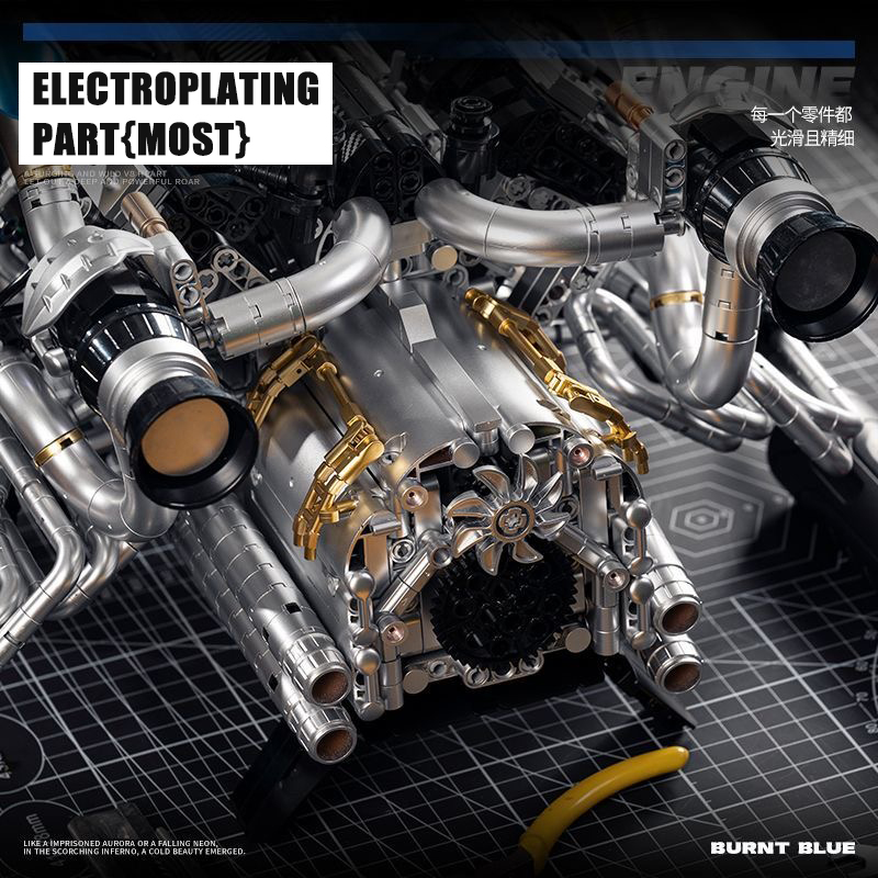 MOC Supercar V8 Engine Buildin - Model Kit V8 Engine review and price