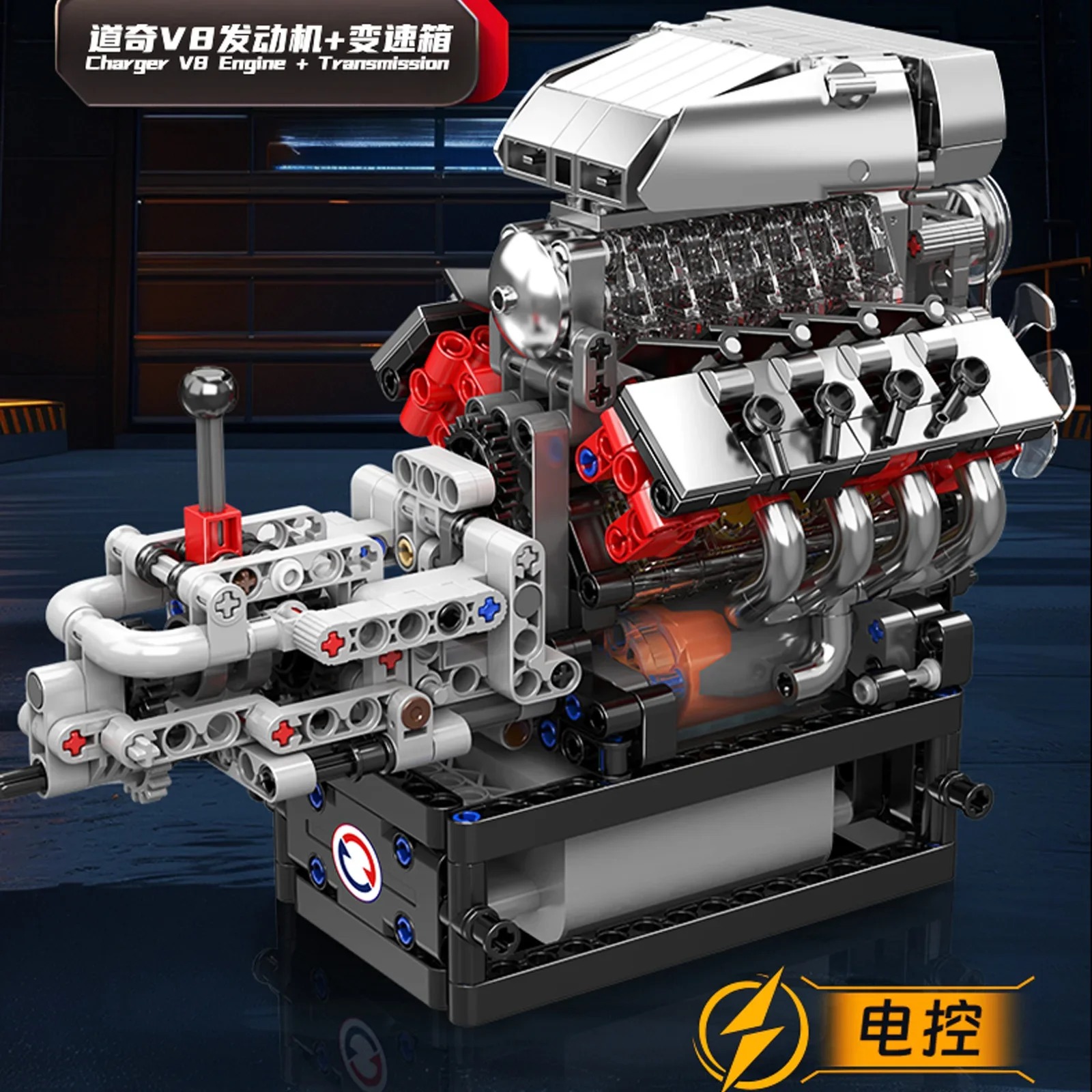 Mould King 10225 V8 Engine Mod - Model Kit V8 Engine review and price