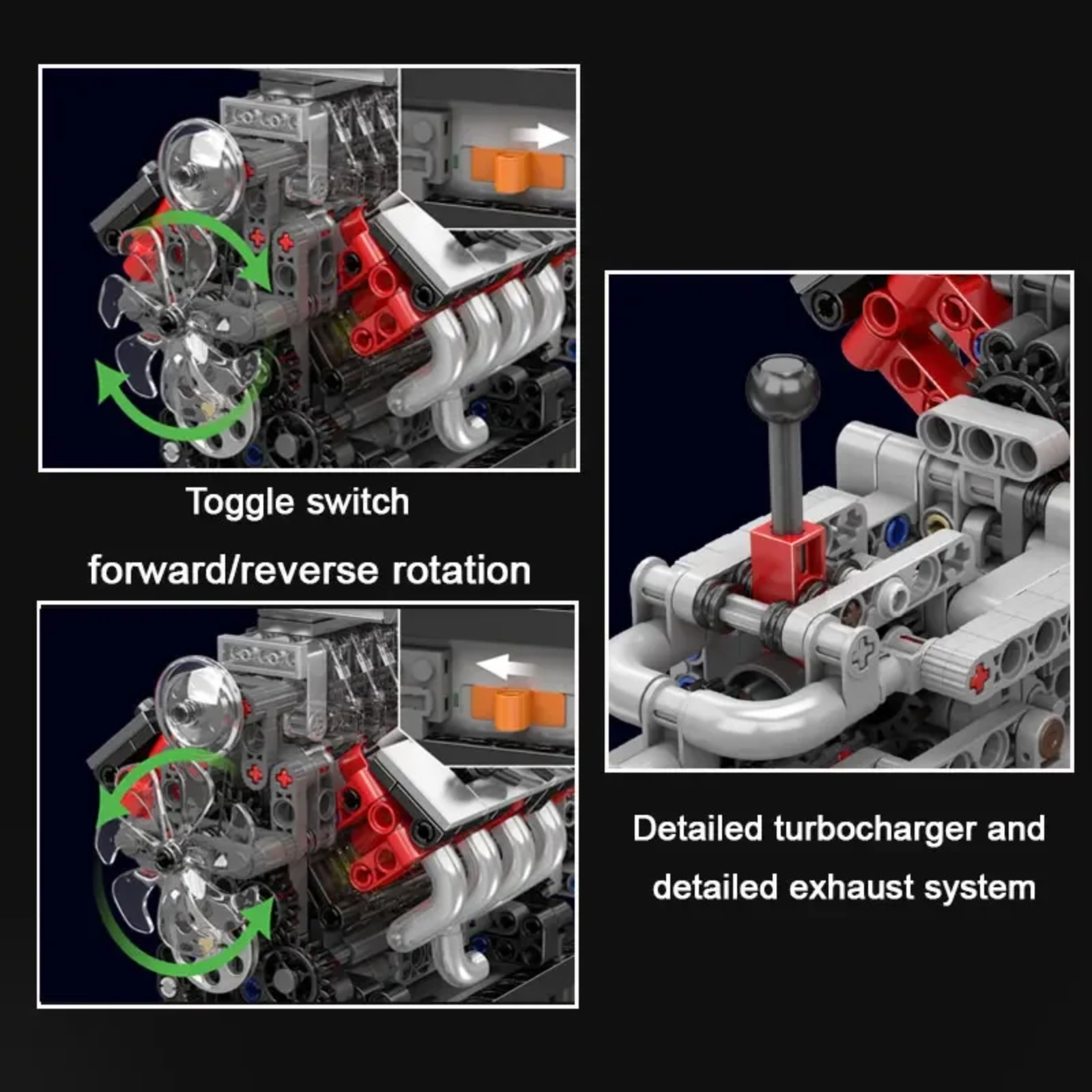 Mould King 10225 V8 Engine Mod - Model Kit V8 Engine review and price