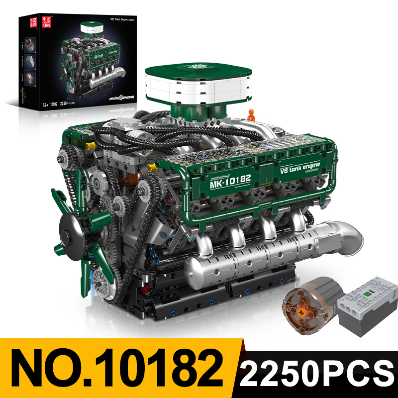 Mould King 10182 V8 Tank Engin - Model Kit V8 Engine review and price