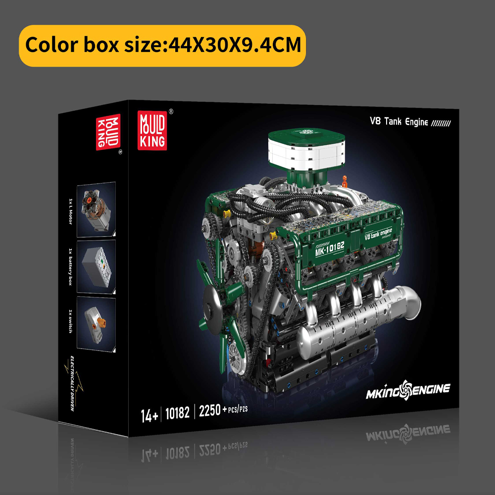 Mould King 10182 V8 Tank Engin - Model Kit V8 Engine review and price