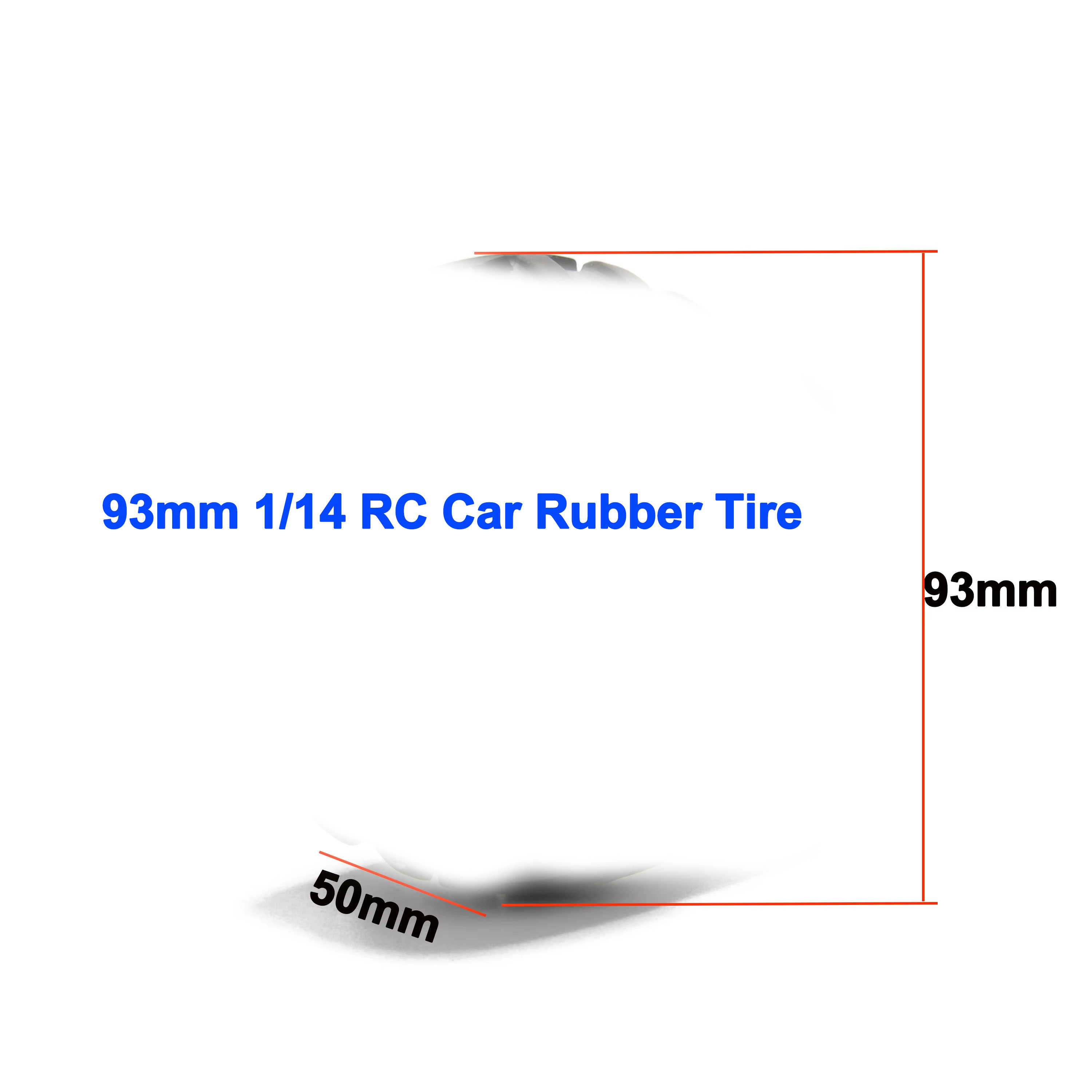 93mm 1/14 RC Car Rubber Tire W - Hot Wheels Car Monster Trucks review and price