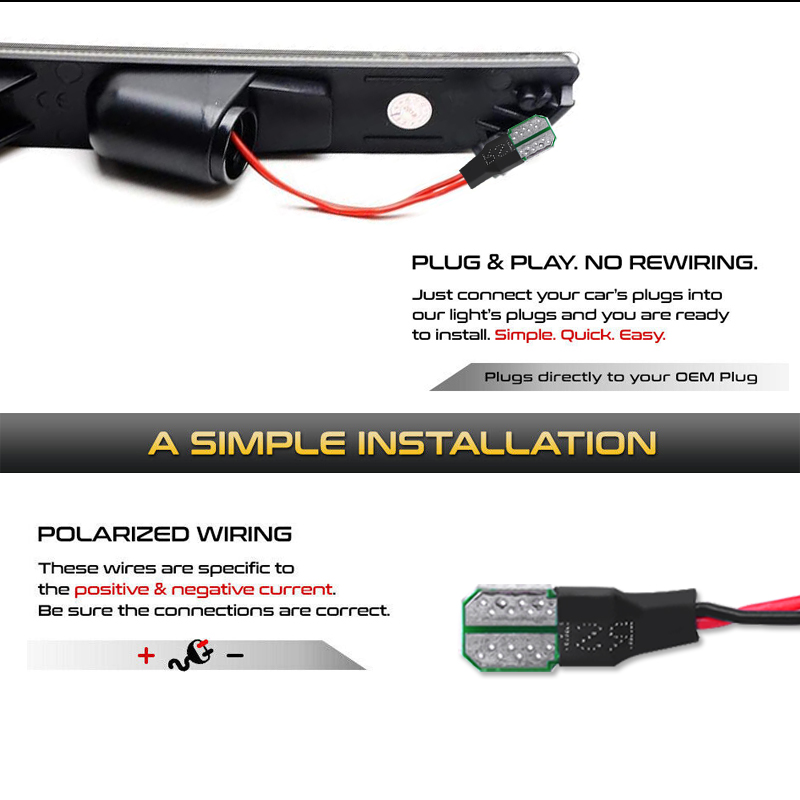 2pcs Car Front Rear Bumper Sid - Model Kit Led review and price