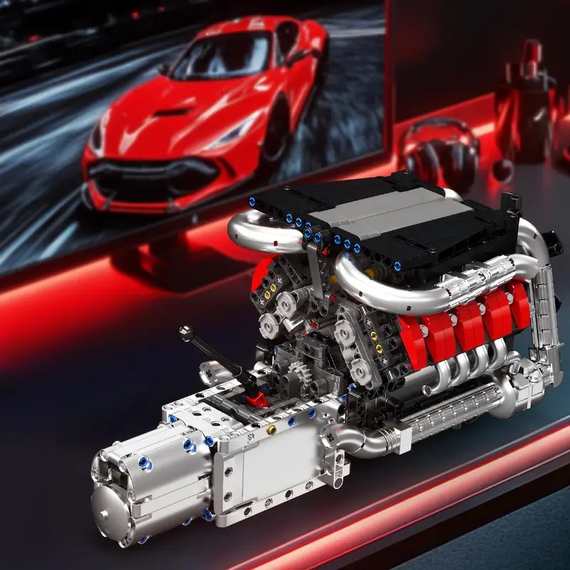 Mould King 10203 1169Pcs Super - Model Kit V8 Engine review and price