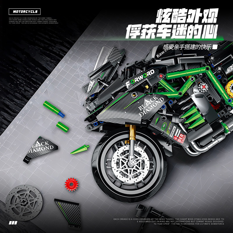 New MOC Motorcycle Building Bl - Model Kit Motor Nuclear review and price