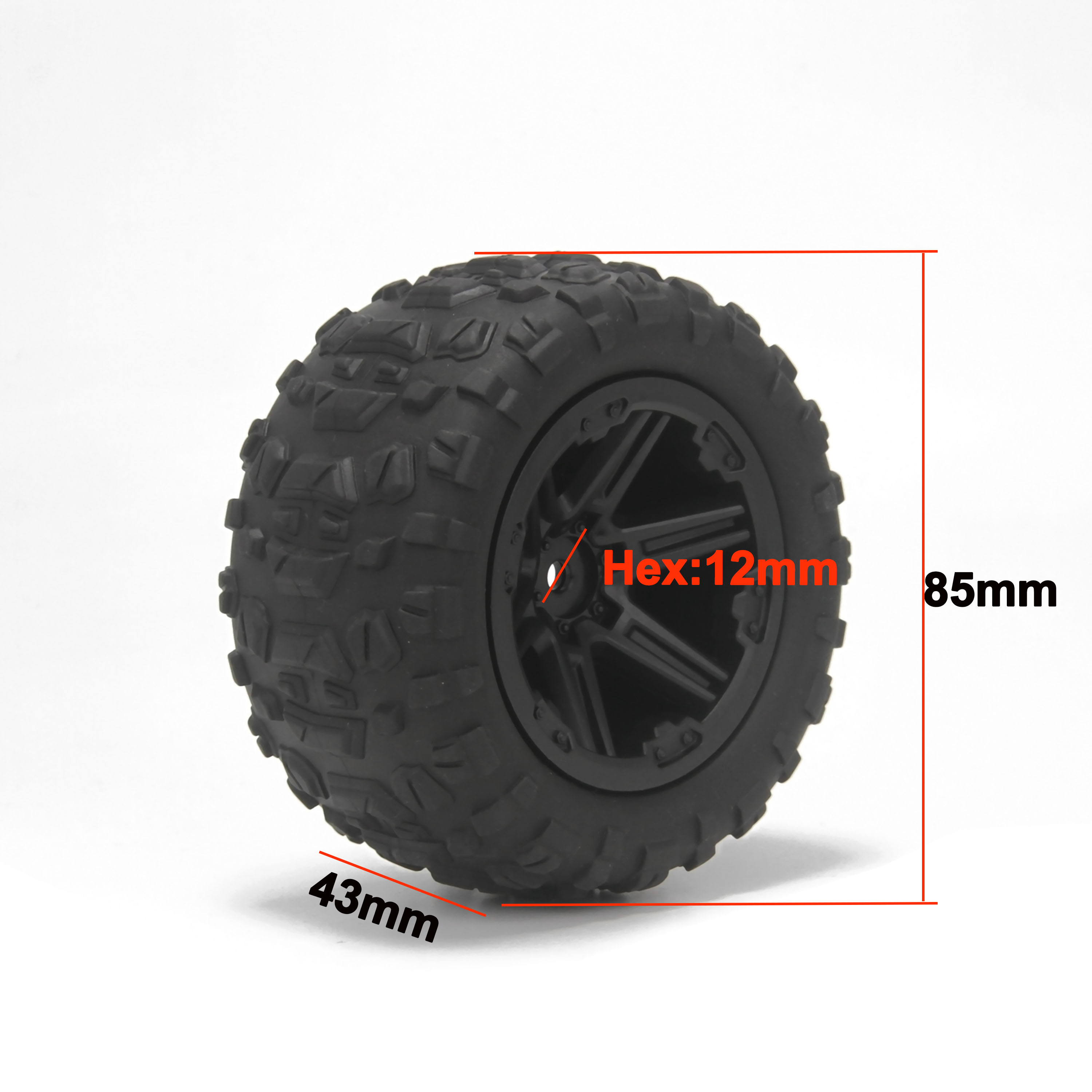 4PCS 85mm Rubber Tire Wheel Ri - Hot Wheels Car Monster Trucks review and price