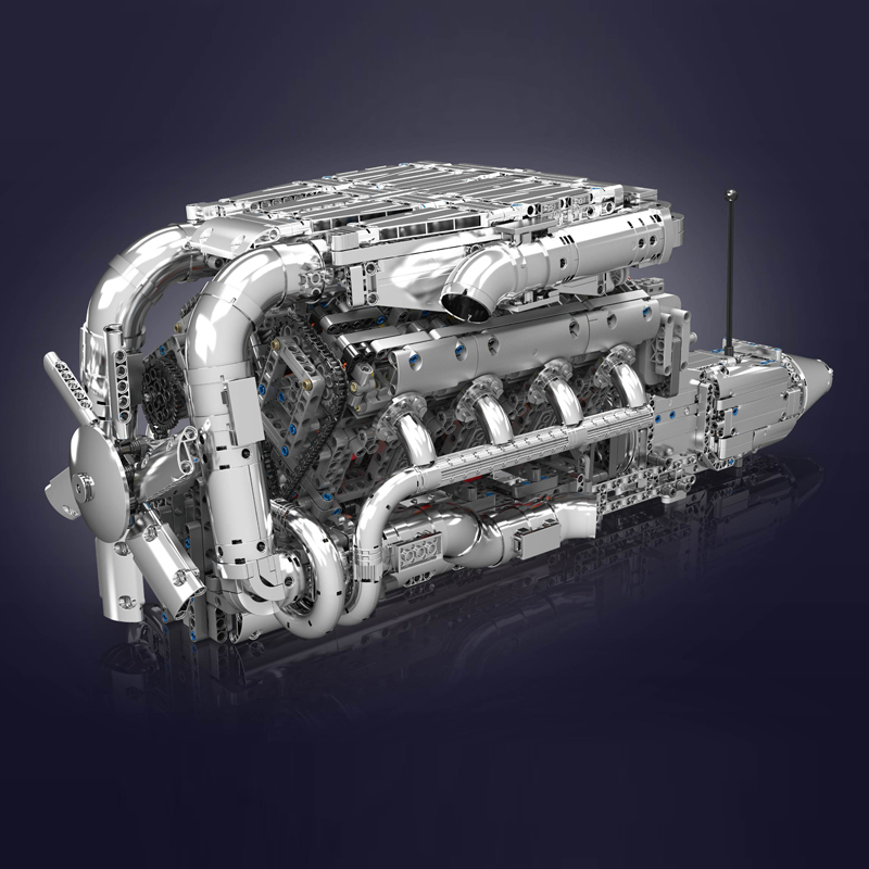 Mould King 10168 V8 Twin Turbo - Model Kit V8 Engine review and price