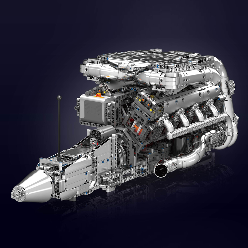 Mould King 10168 V8 Twin Turbo - Model Kit V8 Engine review and price